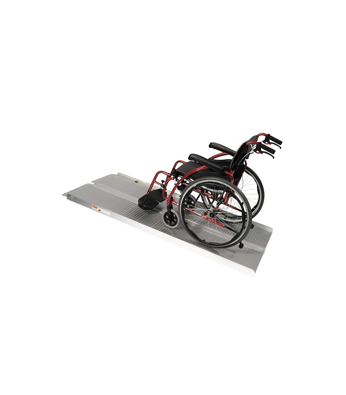 Rampe d'accès portative pour faciliter l'accès en fauteuil roulant.