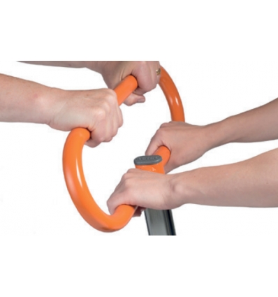 Poignée de couleur orange du guidon de transfert pivotant Etac Turner Pro