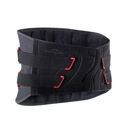 Ceinture lombaire Immostrap Donjoy noir et rouge