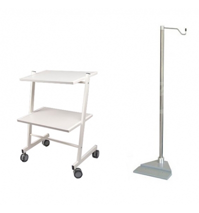 Guéridon 2 tablettes avec potence