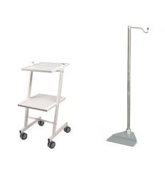 Guéridon 2 tablettes avec potence