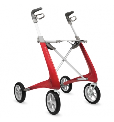 Déambulateur 4 roues léger Carbon Ultralight rouge Mobio