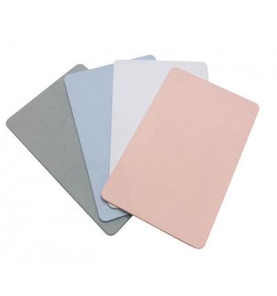 Tapis sortie de bain antidérapant en diatomite bleu clair, rose clair, gris perle et gris anthracite