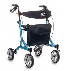Rollator 4 roues pliable Ultralight bleu ciel