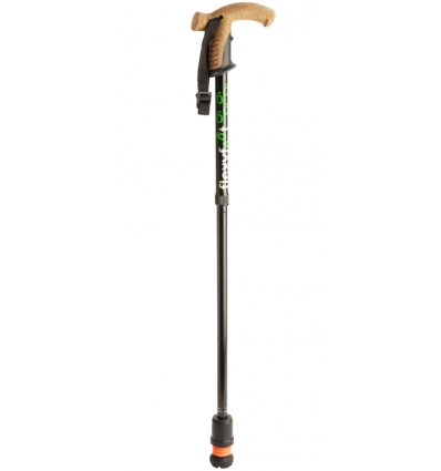 Canne de marche pliable anti-glisse Flexyfoot noir Cork