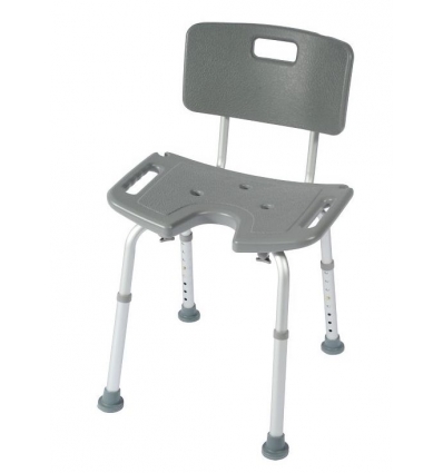 Chaise de douche grise Bora