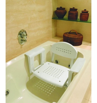 Siège de bain avec dossier blanc Profilo