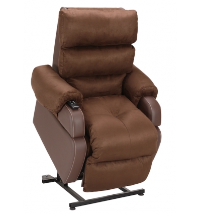 Fauteuil releveur Cocoon 1 moteur - design 1ère génération velours marron