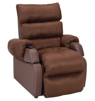Fauteuil releveur Cocoon 2 moteurs - design 1ère génération velours marron