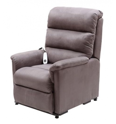 Fauteuil releveur 1 moteur Perle microfibre taupe