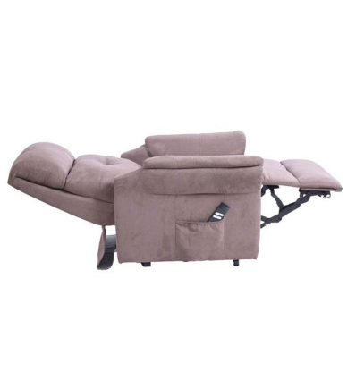 Fauteuil releveur 2 moteurs Diamant microfibre taupe