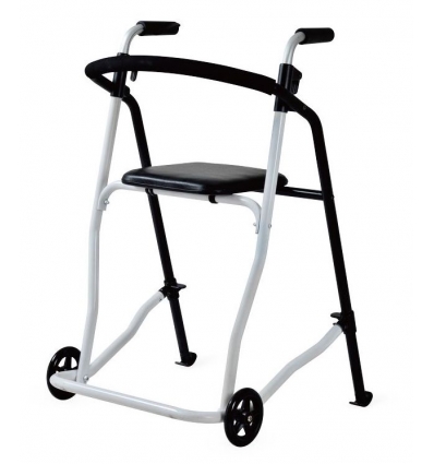 Rollator pliant 2 roues Evolution noir et blanc