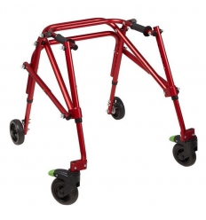 Rollator 4 roues pliable pour enfant Klip rouge