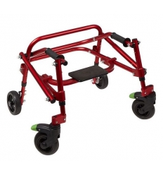 Rollator 4 roues pliable pour enfant Klip rouge avec siège