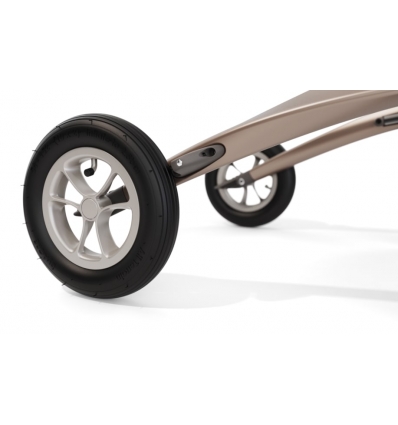 Roues du rollator 4 roues léger Carbon Overland marron