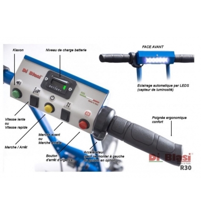 Guidon du scooter électrique pliable automatiquement R30 DI BLASI