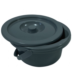 Seau hygiénique gris pour chaise percée