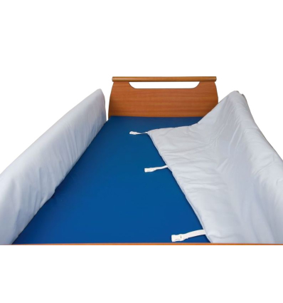 Protection mousse pour barrière de lit médicalisé double