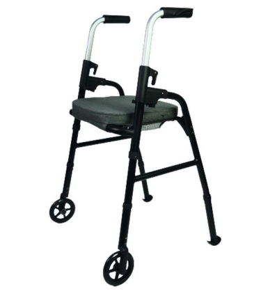 Déambulateur 2 roues pliable Modulo noir