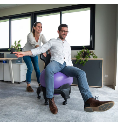 Chaise ergonomique avec ballon Tonic Chair Originale violet