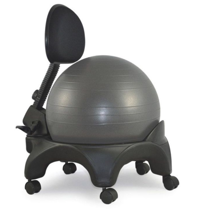 Chaise ergonomique avec ballon Tonic Chair Confort noir