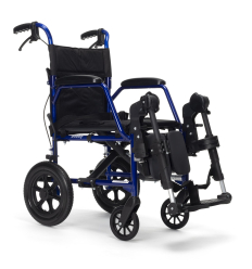 Fauteuil de transfert léger Bobby Vermeiren bleu et noir