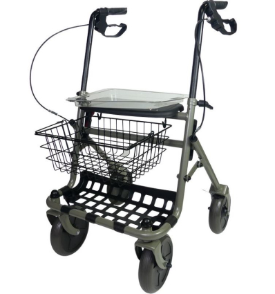 Déambulateur 4 roues léger et pliable Primo gris