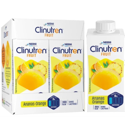 Jus de fruits hyperprotéiné Clinutren Fruit ananas orange Nestlé