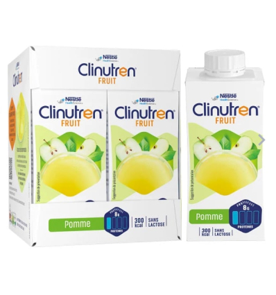Jus de fruits hyperprotéiné Clinutren Fruit pomme Nestlé