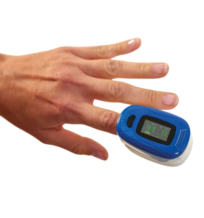 Oxymètre de pouls bleu