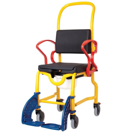 Chaise de toilette enfant Augsburg jaune, bleu et rouge