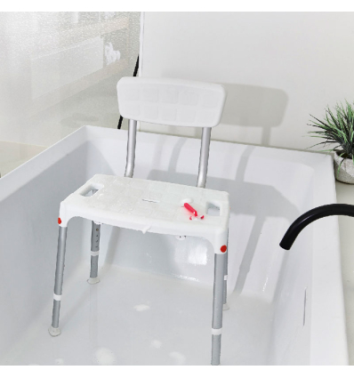 Chaise de douche réglable Capri blanche