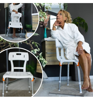 Chaise de douche réglable Capri