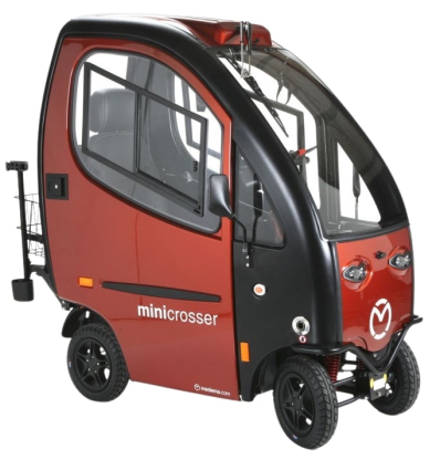 Scooter cabine 4 roues Mini Crosser X1 rouge