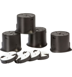 Plots sur-élévateurs de lit réglables noirs