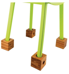 Lot de 4 pieds sur-élévateurs en bambou