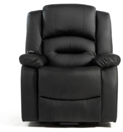 Fauteuil releveur 1 moteur massant et chauffant noir