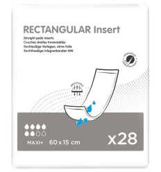 Couche droite traversable ID Rectangular Insert Maxi Plus Ontex