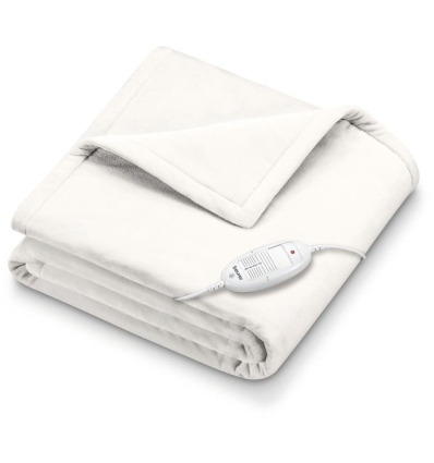 Couverture polaire chauffante Beurer blanche