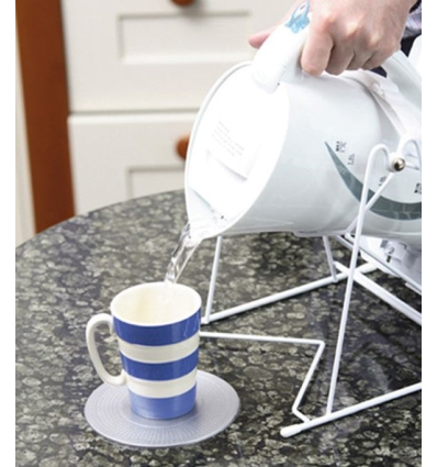 Set de table antidérapant rond Dycem argenté