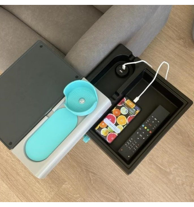 Tablette française multifonction avec rangement pour fauteuil releveur électrique