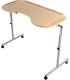 Table de lit roulante ergonomique réglable en bois