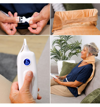 Coussin chauffant dos et nuque électrique