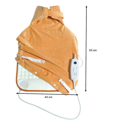 Dimensions du coussin chauffant dos et nuque électrique