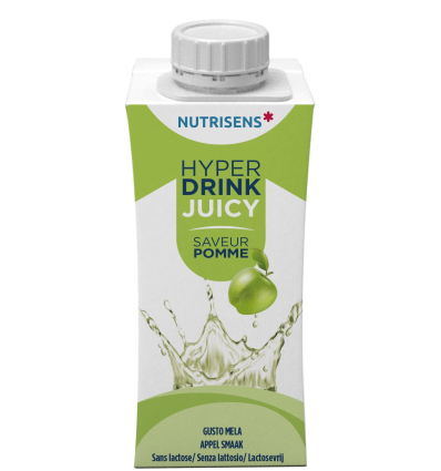 Boisson fruitée hyperprotéinée Hyperdrink Juicy Nutrisens pomme