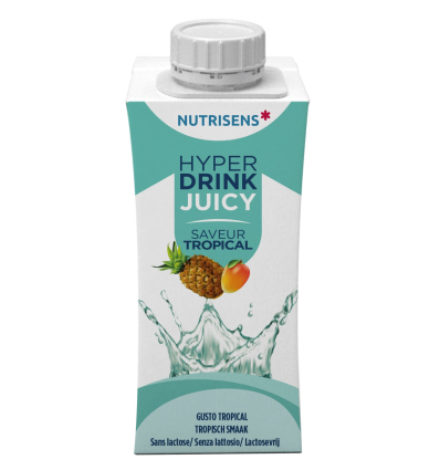 Boisson fruitée hyperprotéinée Hyperdrink Juicy Nutrisens tropical