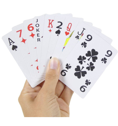 Jeu de 54 cartes à gros caractères Optic