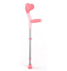 Paire de béquilles enfant bi-matière Popin's HMS Vilgo rose