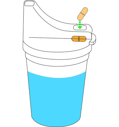 Gobelet avale pilule