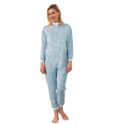 Grenouillère adulte mixte fleurie EHPAD